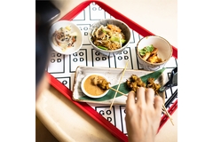 Image A tray with various kind of food